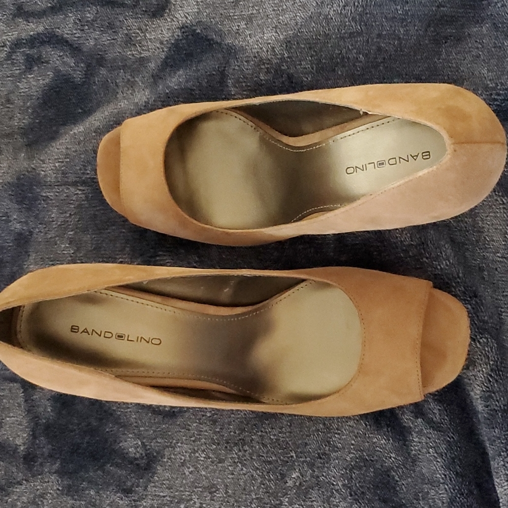 Tan Platform Open Toe Shoe - image 2